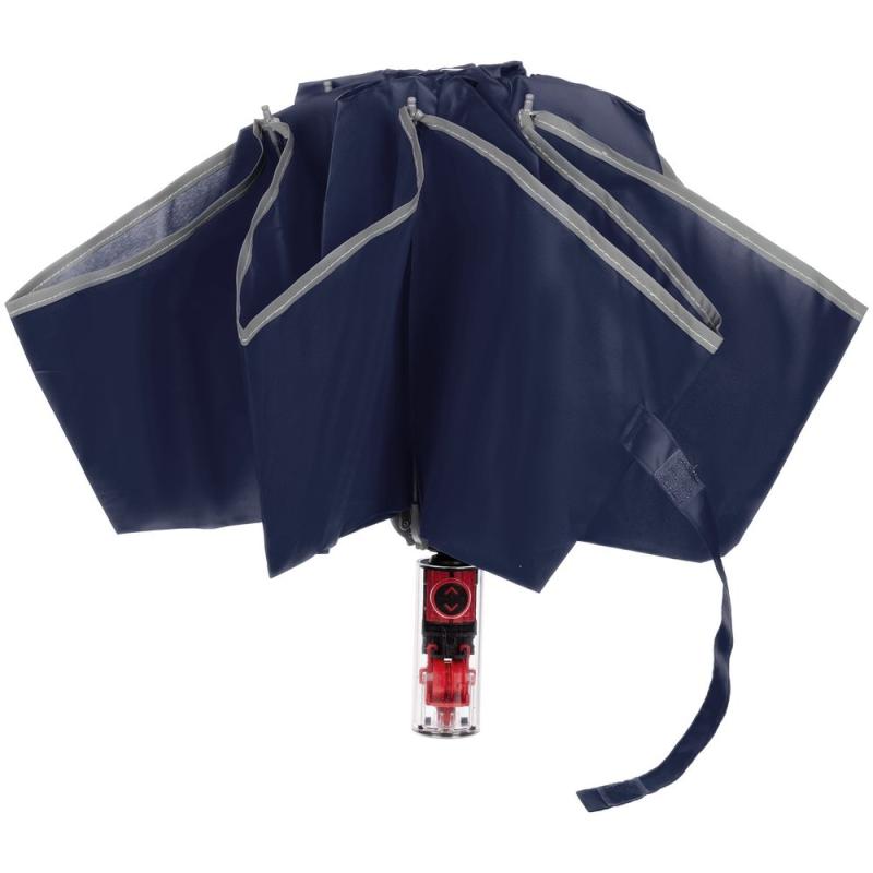 Зонт наоборот складной Futurum со светоотражающим кантом