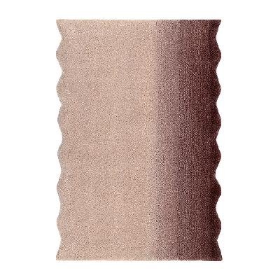 Ковер из шерсти over horizon цвета марсала из коллекции trendy ruffles, 60х90 см