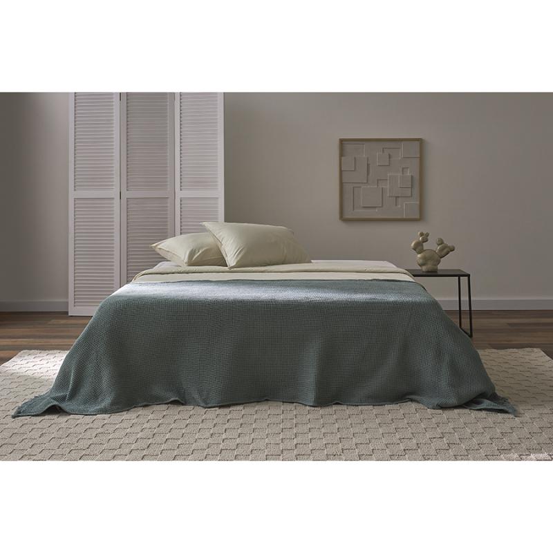 Покрывало вафельное из хлопка  из коллекции essential, 180х250 см