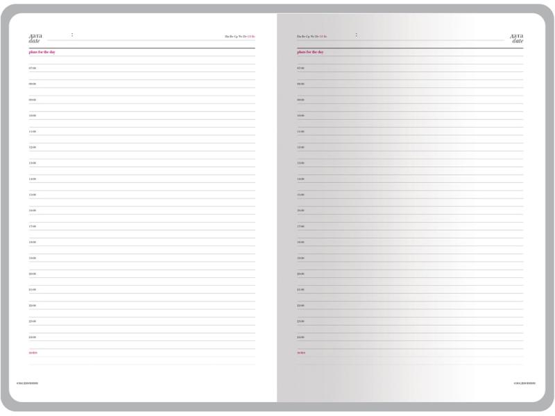 Ежедневник недатированный А4 Sidney Nebraska с серебряным срезом