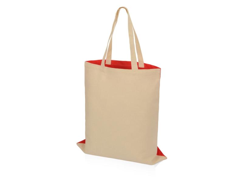 Сумка для шопинга Twin двухцветная из хлопка, 180 г/м2