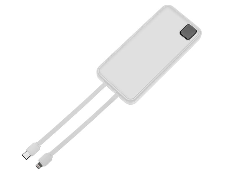 Внешний аккумулятор со встроенными кабелями Фрэйм, 10000мач