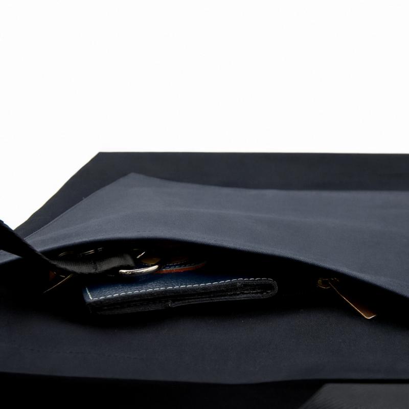 Шоппер Superbag Big Pocket, с карманом на молнии (черный с темно-серым)