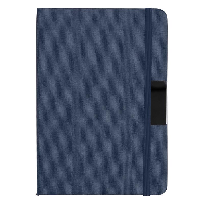 Блокнот А5 Hobard, в твердой тканевой обложке c резинкой в линейку