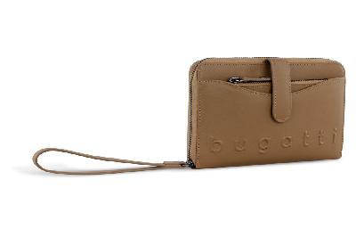 Кошелёк женский BUGATTI Daphne с ключницей, воловья кожаполиэстер, 19х3х11 см