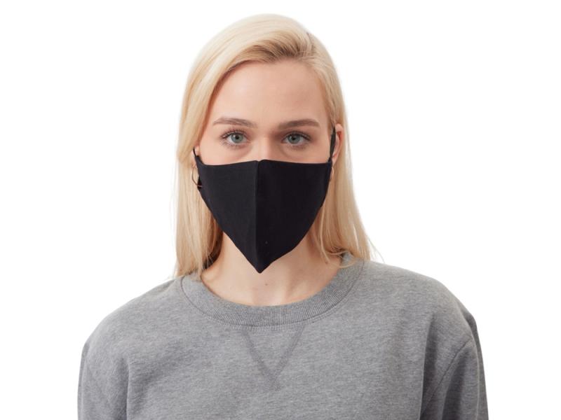 Маска для лица многоразовая из хлопка, анатомической формы без шва