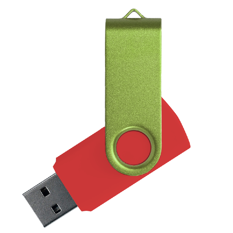 Флеш накопитель USB 2.0 Twister Сolor Mix 16GB, пластик Софт Тачметалл