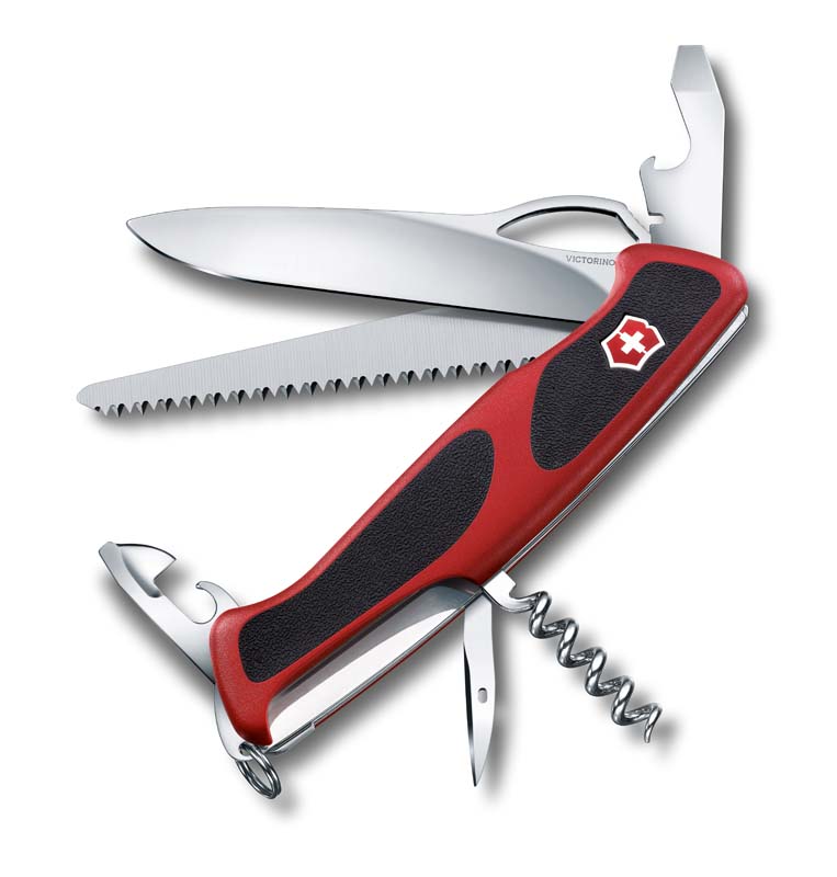 Нож перочинный VICTORINOX RangerGrip 79, 130 мм, 12 функций, с фиксатором лезвия,  с чёрным