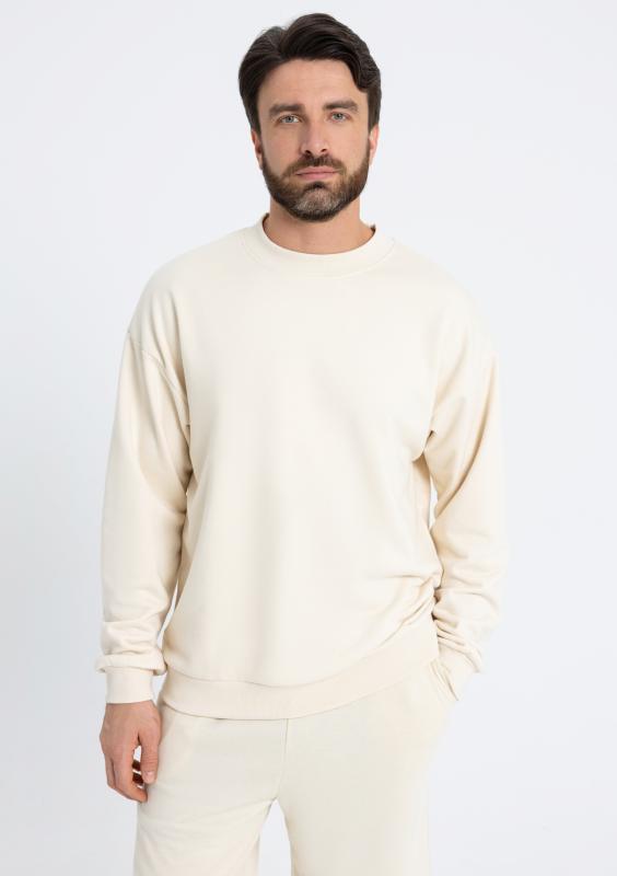 Свитшот унисекс STAN футер без начёса, 350, 96, Молочный (11)