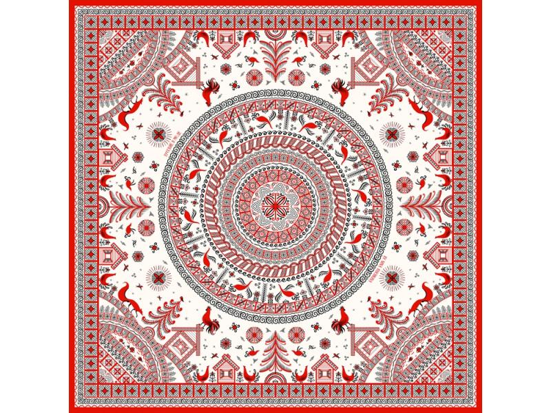 Платок Мезенская роспись