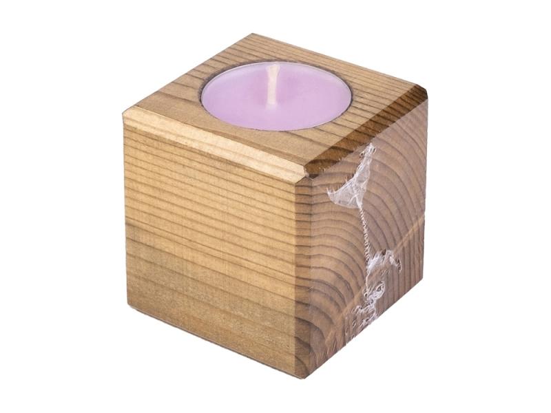 Свеча в декоративном подсвечнике Лаванда