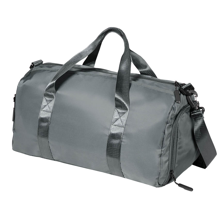 Сумка спортивная "Gym", серая, 45х21х20 см, полиэстер