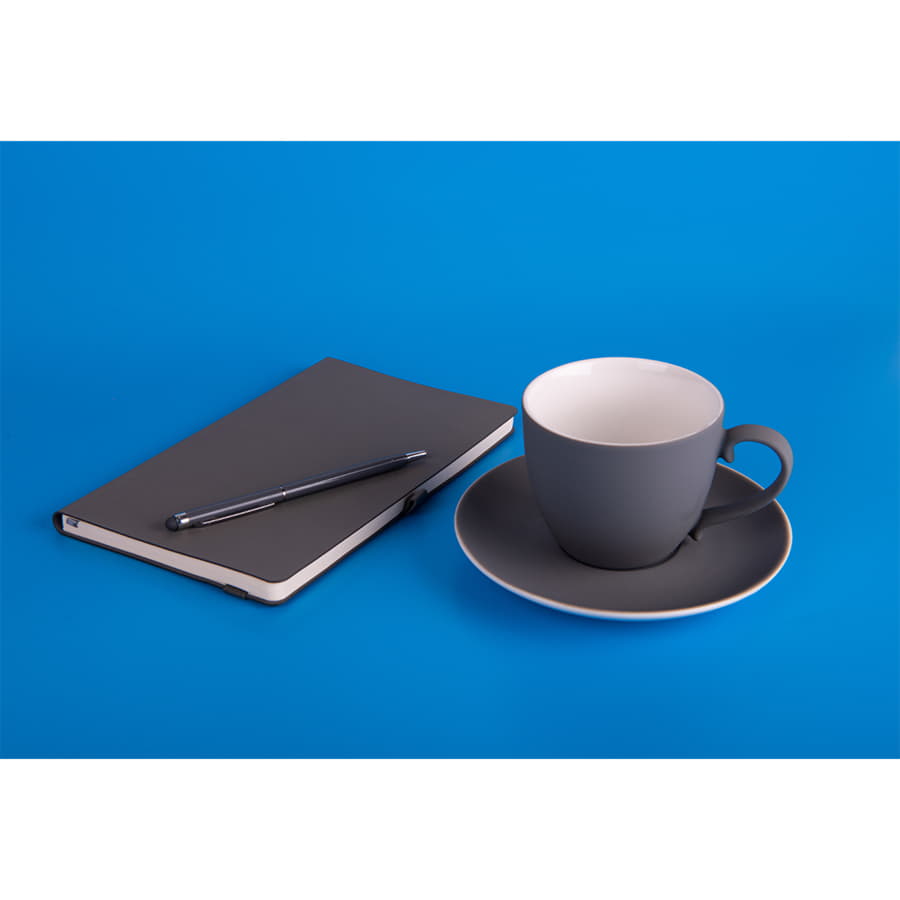 Чайная пара TENDER, 250 мл, красный, фарфор, прорезиненное покрытие