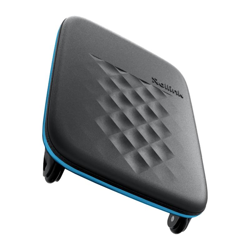 Чемодан складной Rollink Earth 55x40x20 см, 2 колеса, черный/синий