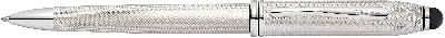 Шариковая ручка Cross Townsend Stylus со стилусом 8мм   платиновый