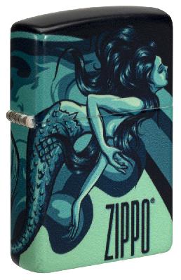 Зажигалка ZIPPO Mermaid Design с покрытием 540 Matte, латунь, овая, 38x13x57 мм