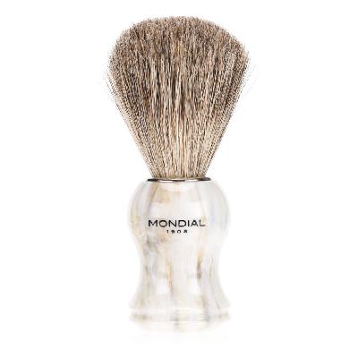 Помазок для бритья Mondial, пластик, ворс барсука, рукоять     мрамор