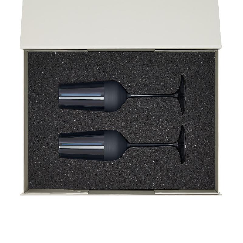 Подарочный набор 2 бокала для шампанского Sapphire в серой коробке