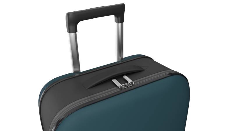 Чемодан складной Rollink Vega II 55x40x20 см, 2 колеса, сине-зеленый