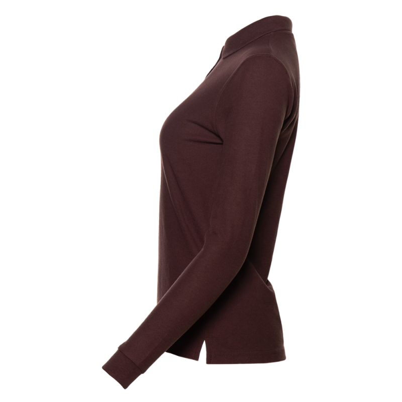 Рубашка поло женская STAN длинный рукав хлопок/полиэстер 185