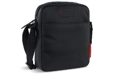 Сумка наплечная мужская BUGATTI Clark, воловья кожаполиэстер, 18х5,5х20 см, 2 л