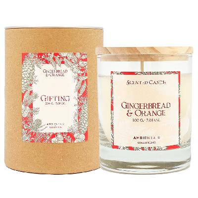 Свеча ароматическая gifting, gingerbread&orange, 40 ч