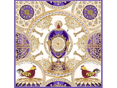 Платок Пасхальное яйцо-часы Петушок