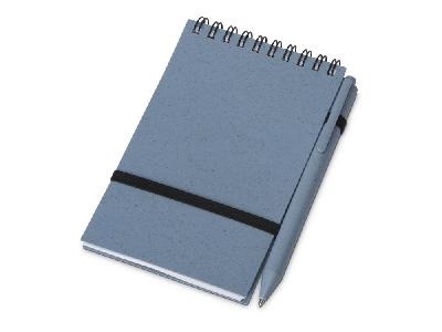 Блокнот Toledo S с шариковой ручкой из пшеницы и пластика