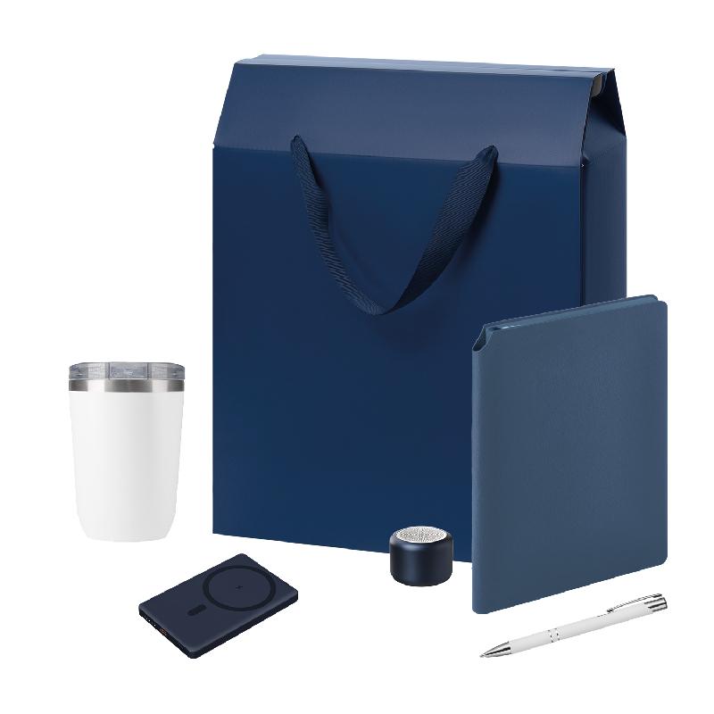 Подарочный набор Welcome Pack Premium,  (термокружка, колонка, ежедневник, ручка, ЗУ, коробка-пакет)