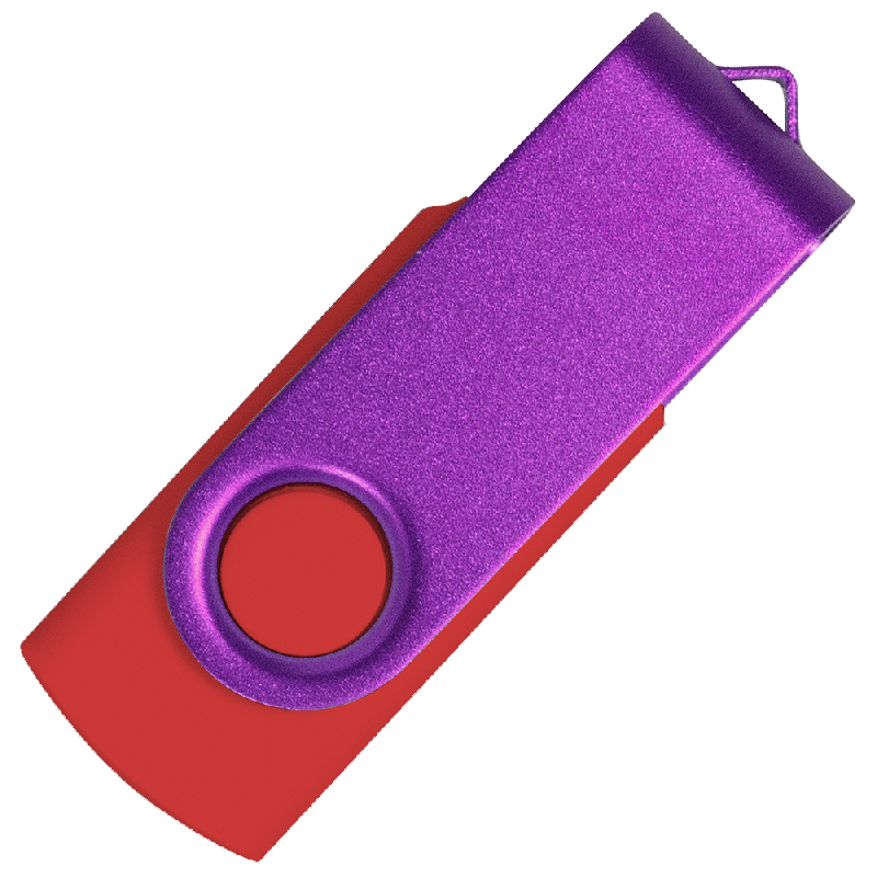 Флеш накопитель USB 2.0 Twister Сolor Mix 16GB, пластик Софт Тачметалл