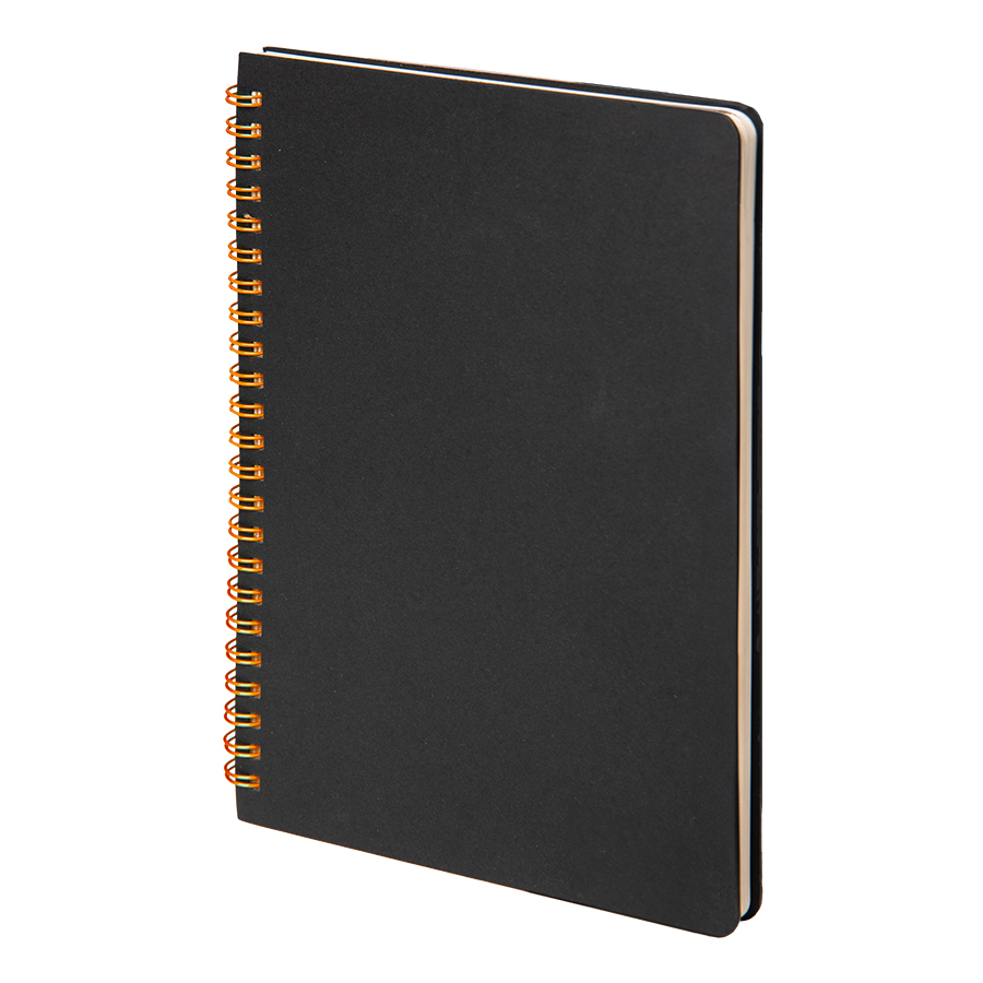 Блокнот на двойной пружине HELIX, 143 х 205 мм, черный, блок в линейку