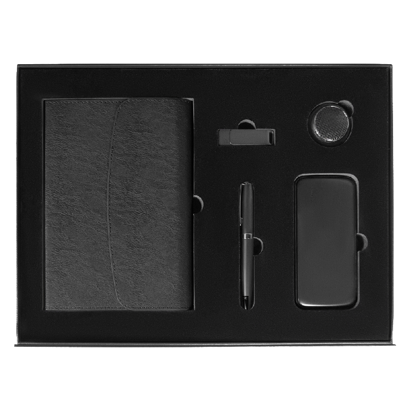 Набор подарочный Solution Prestige Сinque (Суперобложка, флешка, ручка шариковая, внешний аккумулятор, колонка)