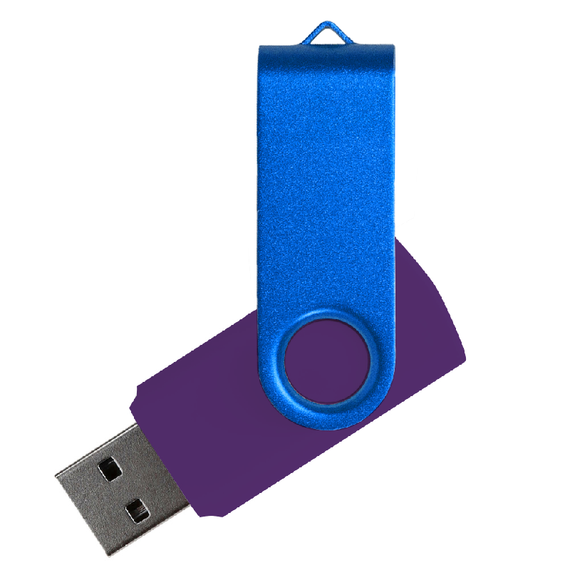 Флеш накопитель USB 2.0 Twister Сolor Mix 16GB, пластик Софт Тачметалл