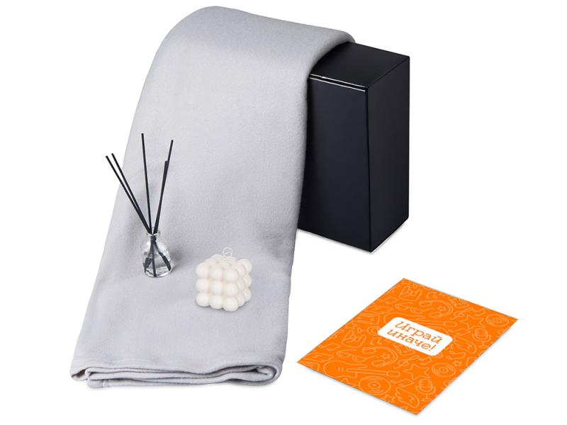 Подарочный набор Re:y. Cocoon с пледом, свечой и диффузором