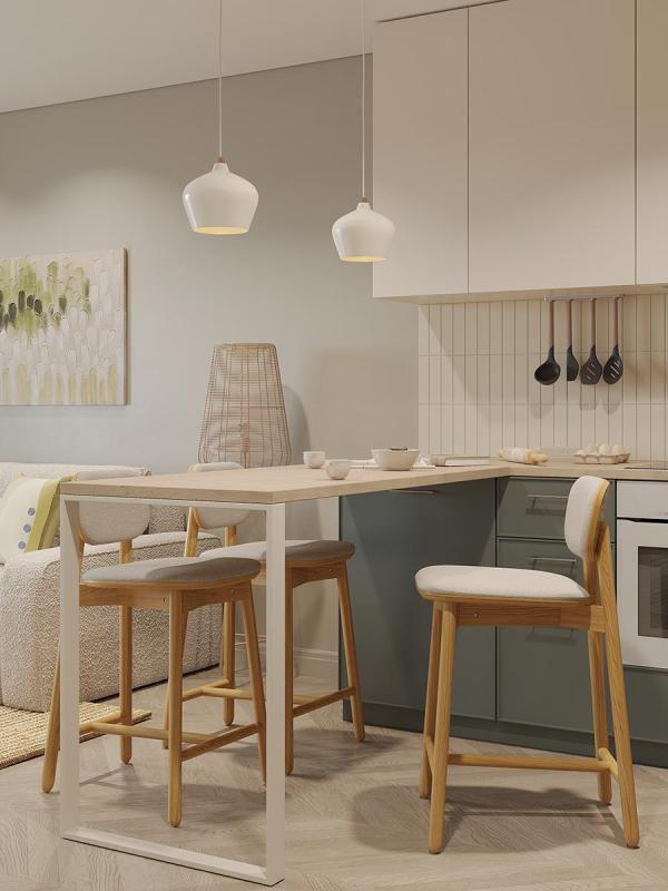 Стул полубарный saga, рогожка