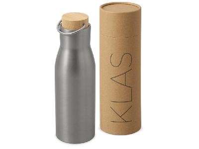 Вакуумная термобутылка с бамбуковой крышкой Klas, 500 мл