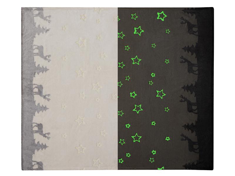 Плед из флиса Новогодний, светящийся