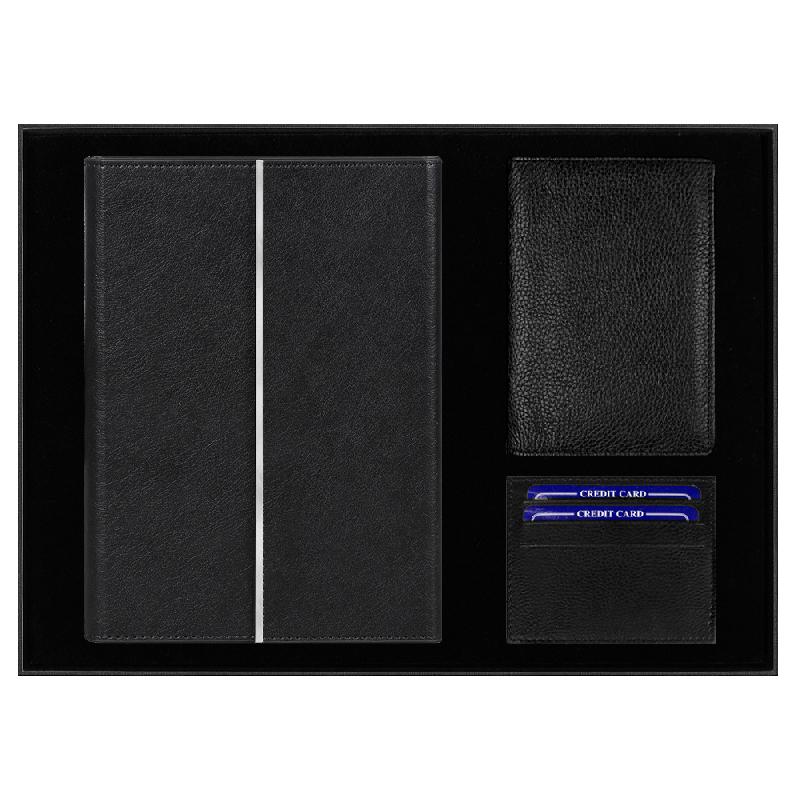 Набор подарочный Solution Prestige Trio (Ежедневник в суперобложке Country Galaxy Mocco, обложка для автодокументов Leather Sun, футляр для кредитных карткартхолдер Leather Way)