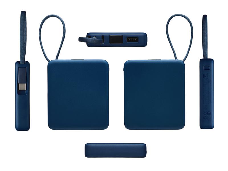 Внешний аккумулятор со встроенным кабелем USB-C Дэнси, 5000 мАч