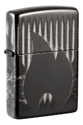 Зажигалка ZIPPO Classic с покрытием High Polish Black, латунь, глянцевая, 38x13x57 мм