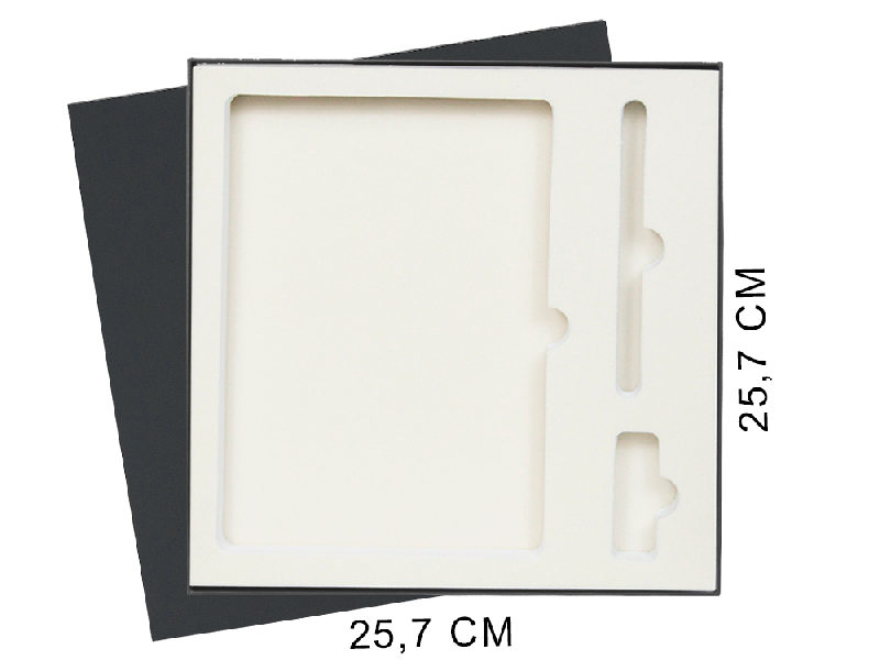 Коробка подарочная Solution Superior Linen под ежедневник, ручку и флешку, 25,7x25,7 см,  ложемент