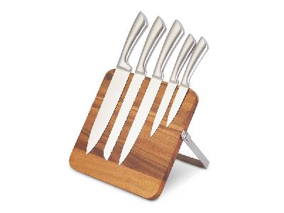 Набор ножей на магнитной подставке Терон