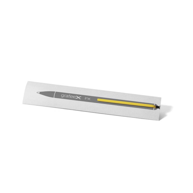 Шариковая ручка GrafeeX с желтым клипом