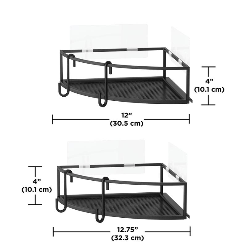 Набор из 2х угловых полок для ванной cubiko