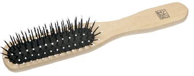 Щетка Dewal Beauty серия "Дерево" массажная с пластиковым штифтом деревянная, прямоугольная