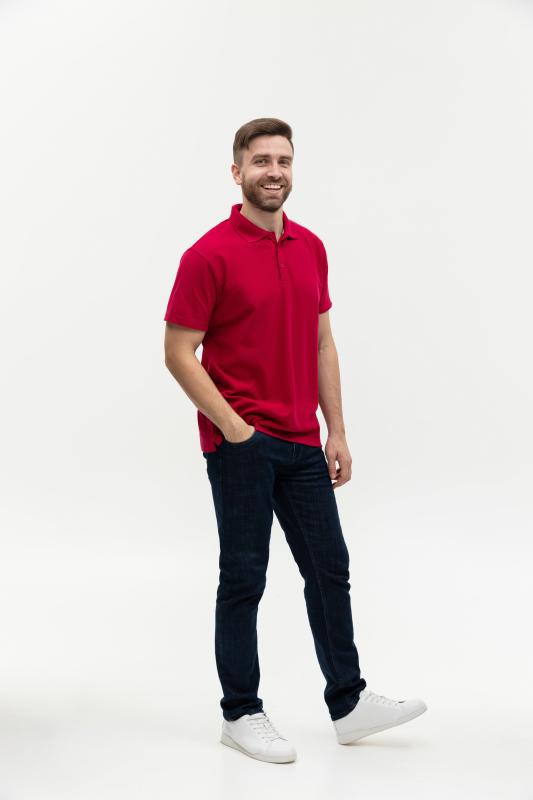 Рубашка поло мужская  STAN хлопок/полиэстер 185