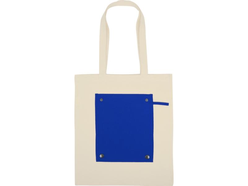 Складная хлопковая сумка для шопинга Gross с карманом, 180 г/м2