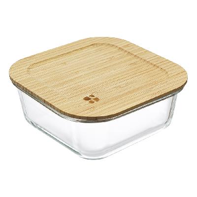 Контейнер для запекания и хранения eco store с крышкой из бамбука, 1100 мл