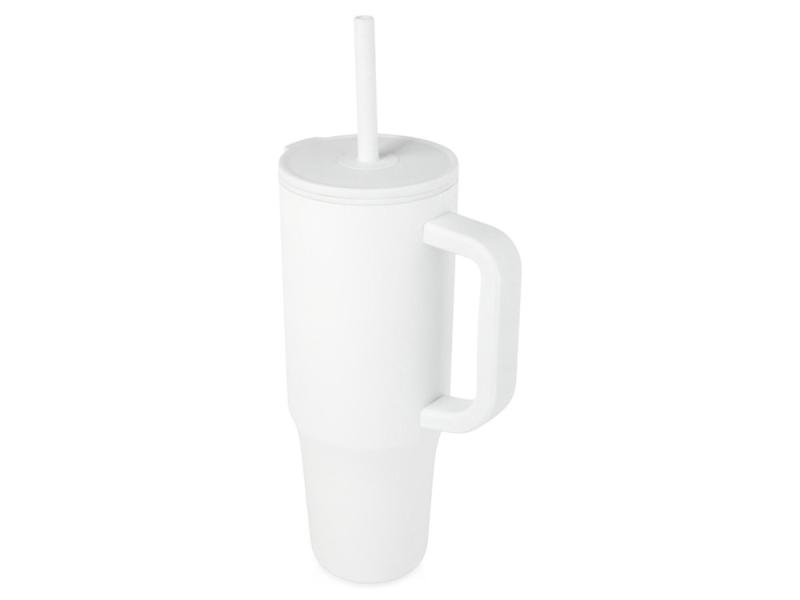 Герметичная термокружка Brady с силиконовой трубочкой, переработанная сталь, 900 мл