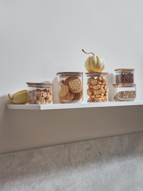 Банка для хранения квадратная glass acacia, 800 мл